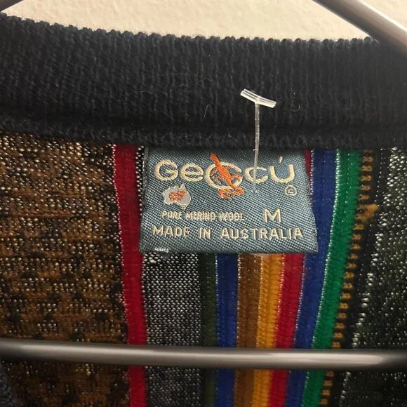 Vintage Geccu Merino Wool Sweater - Size M - Picture 2 of 5